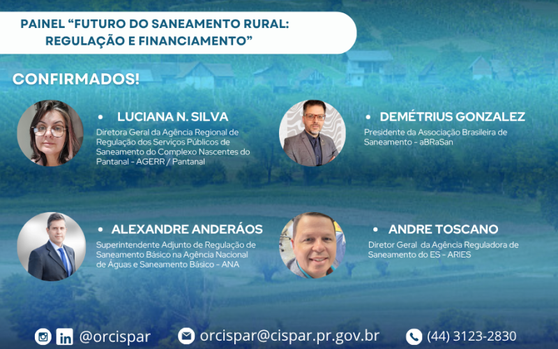 Saneamento Rural: Desafios e Soluções - CONFIRMADOS!